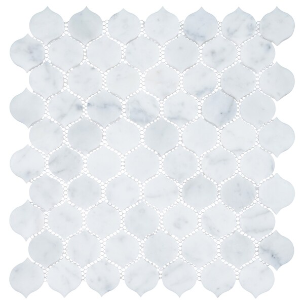 ANDOVA TILES Dayberry 1.5 X 1.5 Marble Arabesque Wall & Floor Mosaic Tile